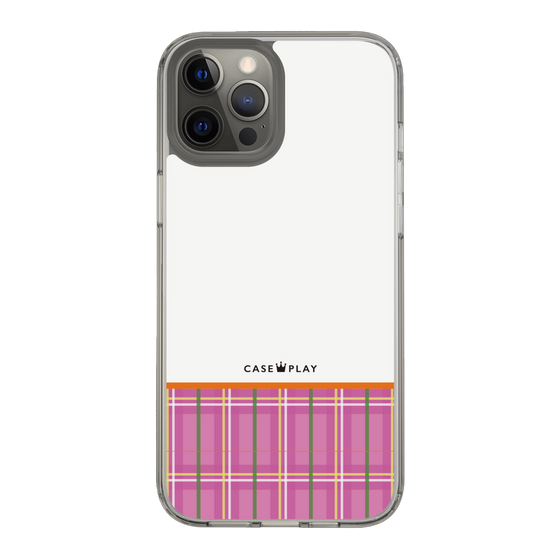 スリムプロテクションケース［ CASEPLAY Tartan Check - Pink ］