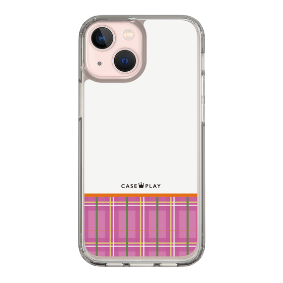 スリムプロテクションケース［ CASEPLAY Tartan Check - Pink ］