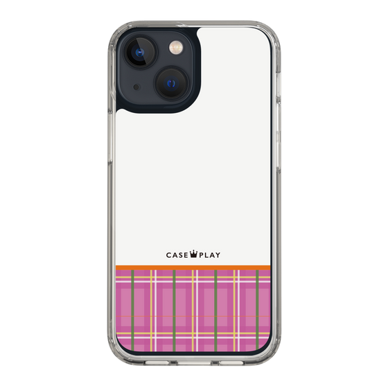 スリムプロテクションケース［ CASEPLAY Tartan Check - Pink ］