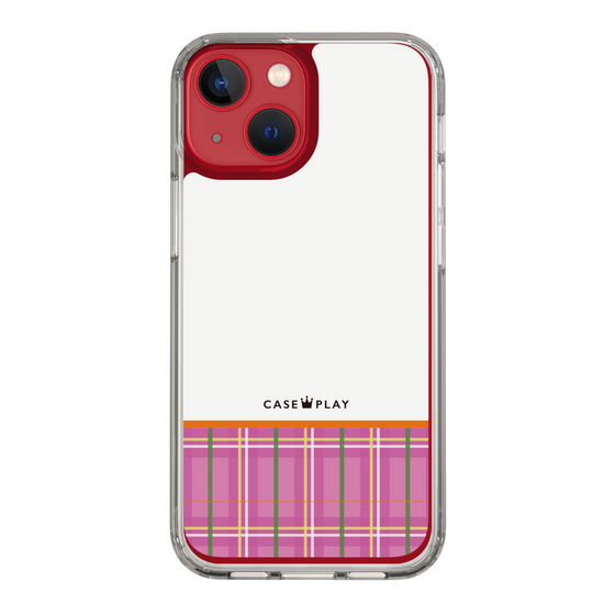 スリムプロテクションケース［ CASEPLAY Tartan Check - Pink ］