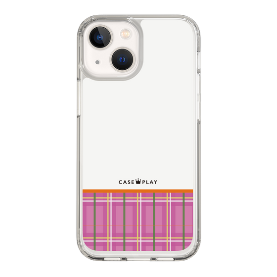 スリムプロテクションケース［ CASEPLAY Tartan Check - Pink ］