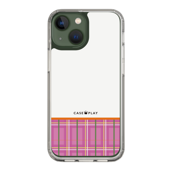 スリムプロテクションケース［ CASEPLAY Tartan Check - Pink ］