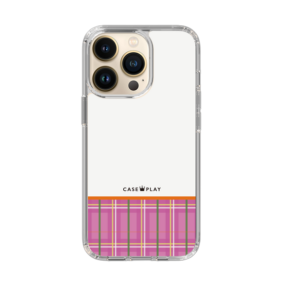 スリムプロテクションケース［ CASEPLAY Tartan Check - Pink ］