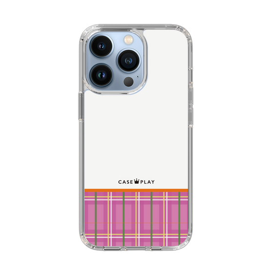 スリムプロテクションケース［ CASEPLAY Tartan Check - Pink ］