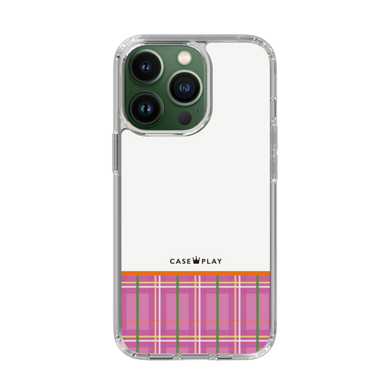 スリムプロテクションケース［ CASEPLAY Tartan Check - Pink ］