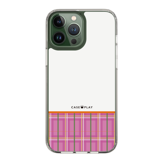 スリムプロテクションケース［ CASEPLAY Tartan Check - Pink ］