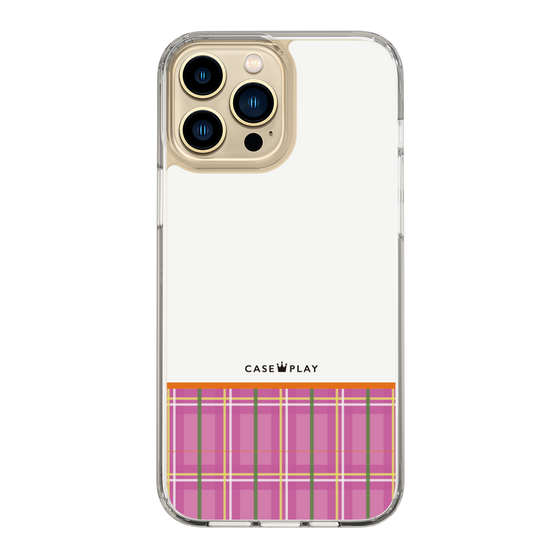 スリムプロテクションケース［ CASEPLAY Tartan Check - Pink ］