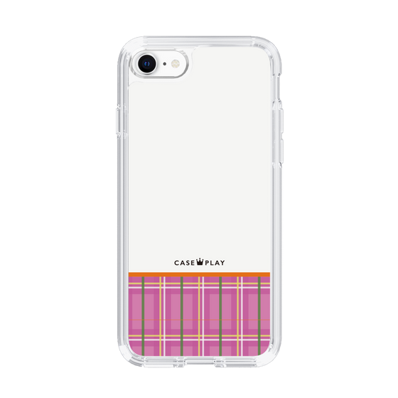 スリムプロテクションケース［ CASEPLAY Tartan Check - Pink ］