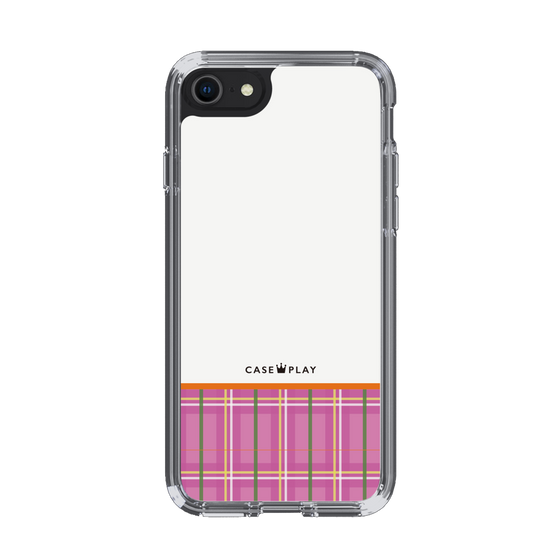 スリムプロテクションケース［ CASEPLAY Tartan Check - Pink ］