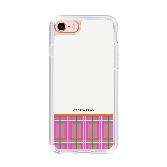 スリムプロテクションケース［ CASEPLAY Tartan Check - Pink ］