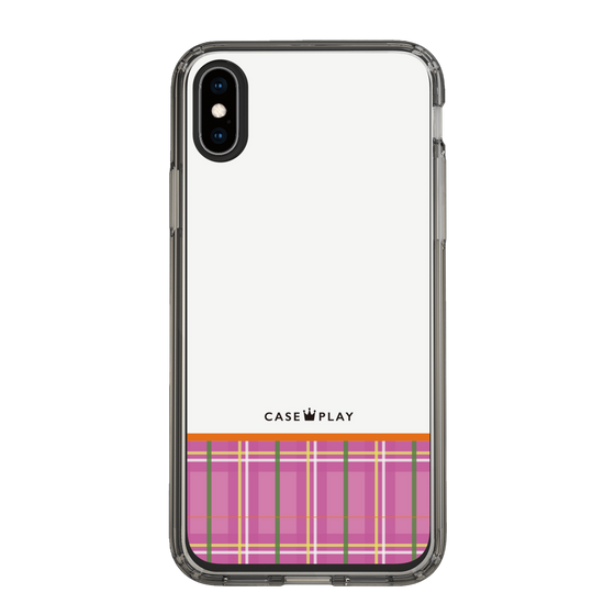 スリムプロテクションケース［ CASEPLAY Tartan Check - Pink ］