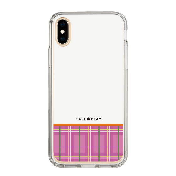 スリムプロテクションケース［ CASEPLAY Tartan Check - Pink ］