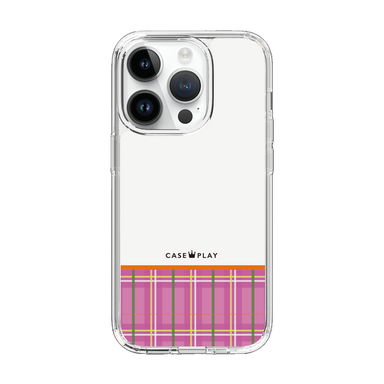 スリムプロテクションケース［ CASEPLAY Tartan Check - Pink ］