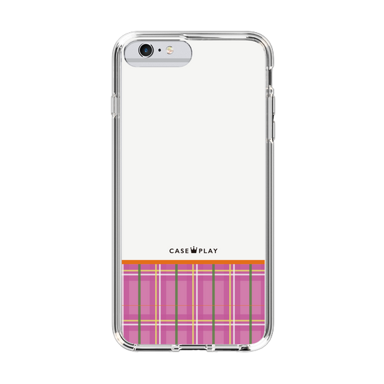 スリムプロテクションケース［ CASEPLAY Tartan Check - Pink ］