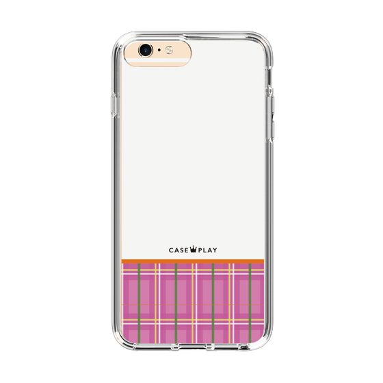 スリムプロテクションケース［ CASEPLAY Tartan Check - Pink ］