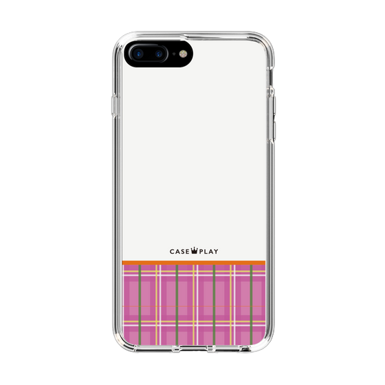 スリムプロテクションケース［ CASEPLAY Tartan Check - Pink ］