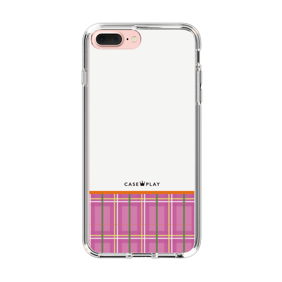 スリムプロテクションケース［ CASEPLAY Tartan Check - Pink ］