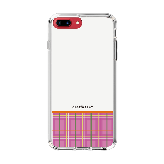 スリムプロテクションケース［ CASEPLAY Tartan Check - Pink ］