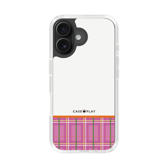 スリムプロテクションケース［ CASEPLAY Tartan Check - Pink ］