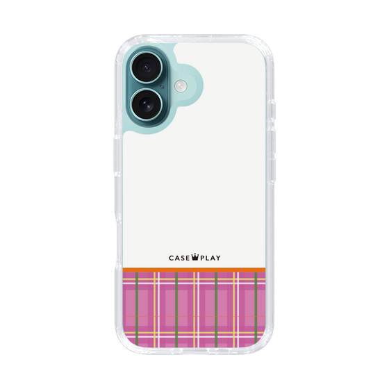 スリムプロテクションケース［ CASEPLAY Tartan Check - Pink ］