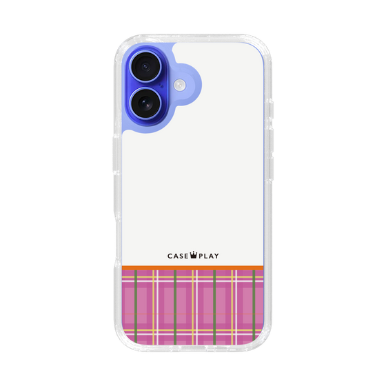 スリムプロテクションケース［ CASEPLAY Tartan Check - Pink ］