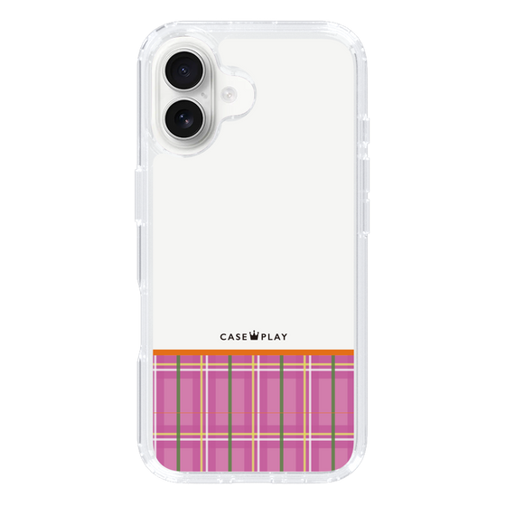 スリムプロテクションケース［ CASEPLAY Tartan Check - Pink ］