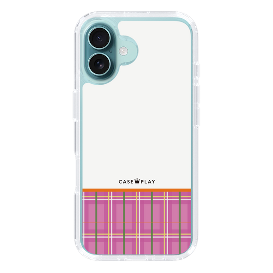 スリムプロテクションケース［ CASEPLAY Tartan Check - Pink ］