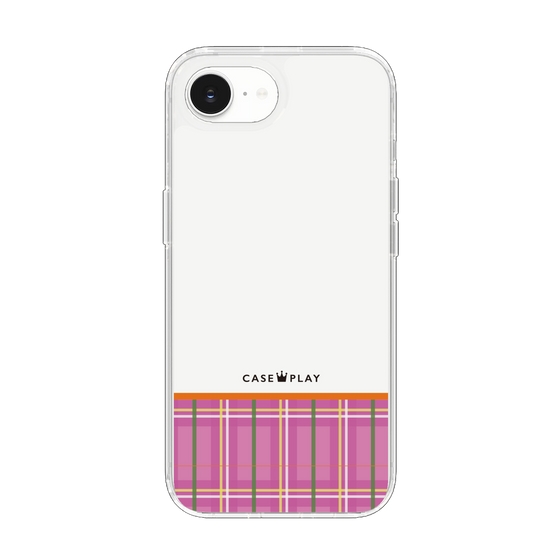 スリムプロテクションケース［ CASEPLAY Tartan Check - Pink ］