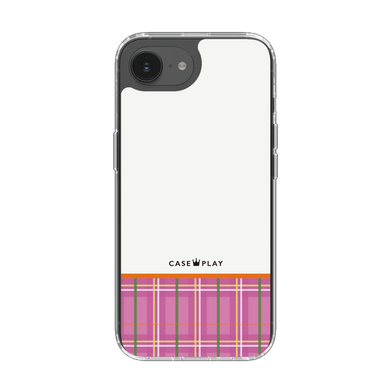 スリムプロテクションケース［ CASEPLAY Tartan Check - Pink ］