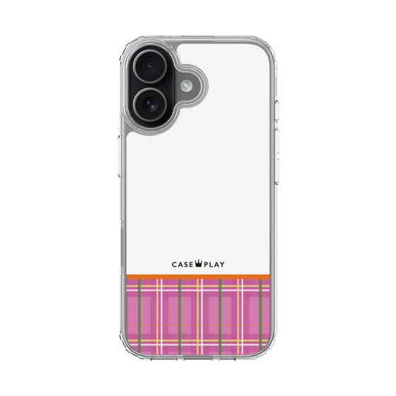 スリムプロテクションケース［ CASEPLAY Tartan Check - Pink ］