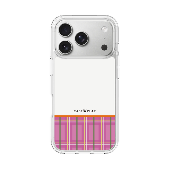 スリムプロテクションケース［ CASEPLAY Tartan Check - Pink ］