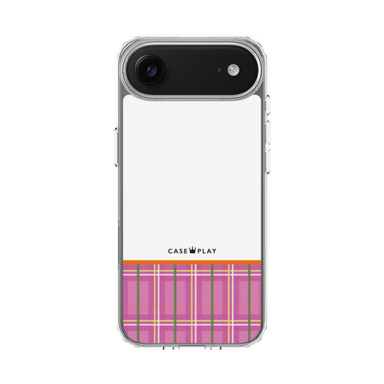 スリムプロテクションケース［ CASEPLAY Tartan Check - Pink ］