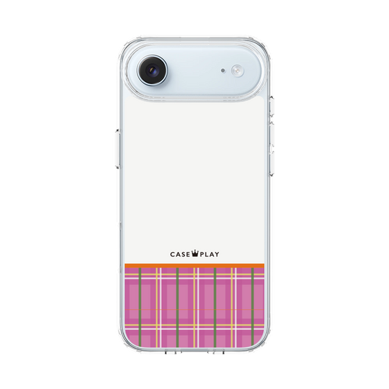 スリムプロテクションケース［ CASEPLAY Tartan Check - Pink ］