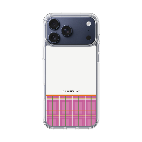 スリムプロテクションケース［ CASEPLAY Tartan Check - Pink ］