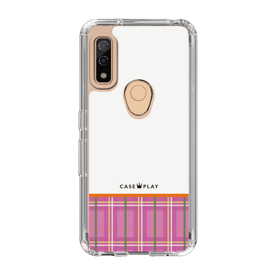 スリムプロテクションケース［ CASEPLAY Tartan Check - Pink ］