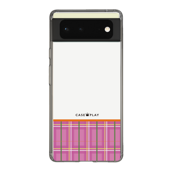 スリムプロテクションケース［ CASEPLAY Tartan Check - Pink ］