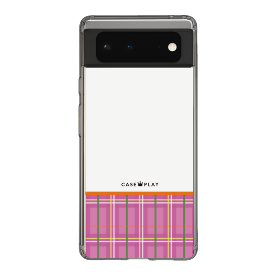 スリムプロテクションケース［ CASEPLAY Tartan Check - Pink ］