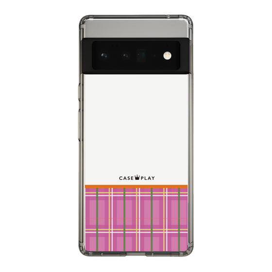 スリムプロテクションケース［ CASEPLAY Tartan Check - Pink ］