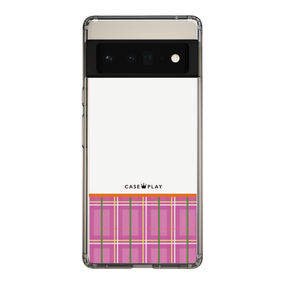 スリムプロテクションケース［ CASEPLAY Tartan Check - Pink ］