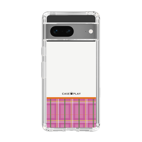 スリムプロテクションケース［ CASEPLAY Tartan Check - Pink ］