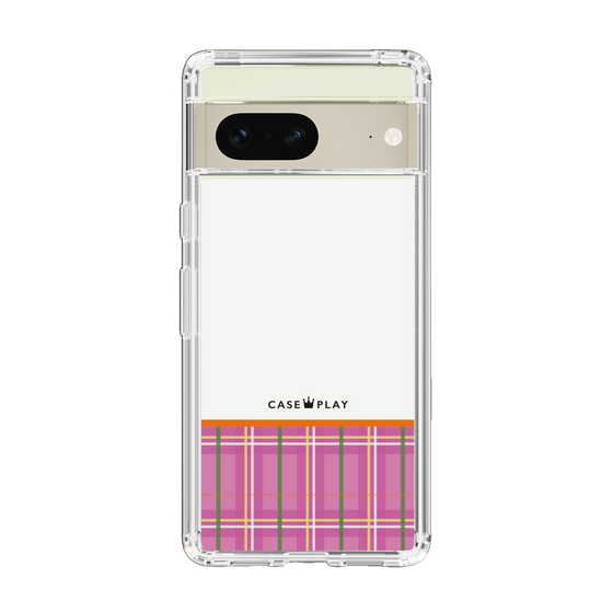 スリムプロテクションケース［ CASEPLAY Tartan Check - Pink ］