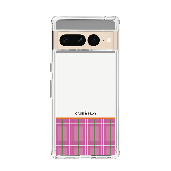 スリムプロテクションケース［ CASEPLAY Tartan Check - Pink ］