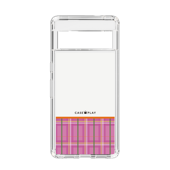 スリムプロテクションケース［ CASEPLAY Tartan Check - Pink ］