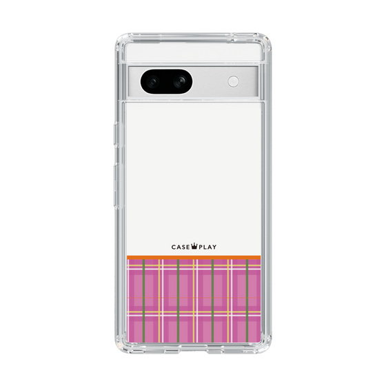 スリムプロテクションケース［ CASEPLAY Tartan Check - Pink ］