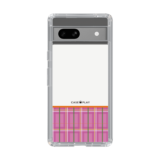 スリムプロテクションケース［ CASEPLAY Tartan Check - Pink ］