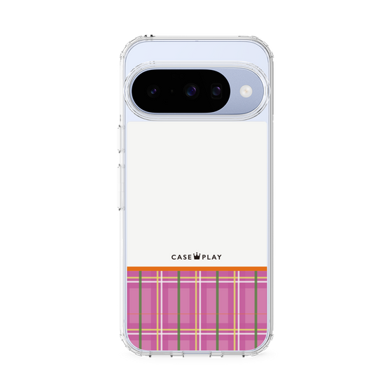 スリムプロテクションケース［ CASEPLAY Tartan Check - Pink ］
