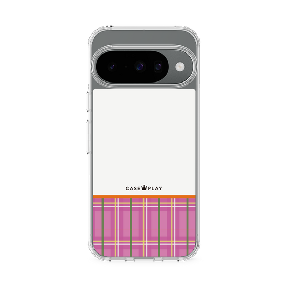 スリムプロテクションケース［ CASEPLAY Tartan Check - Pink ］