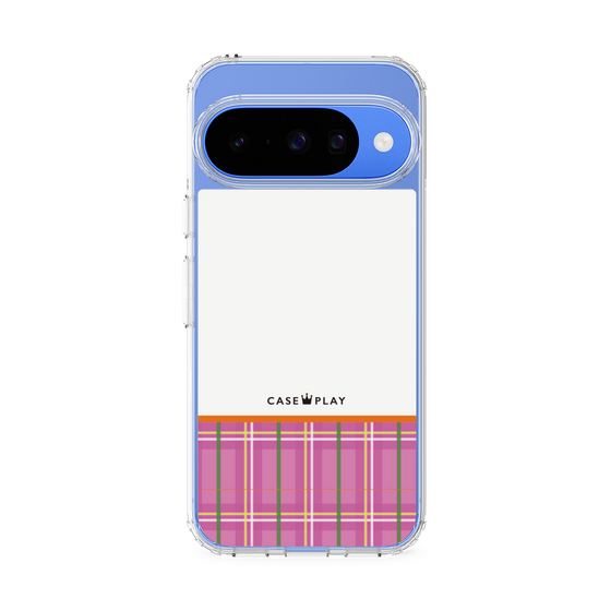 スリムプロテクションケース［ CASEPLAY Tartan Check - Pink ］