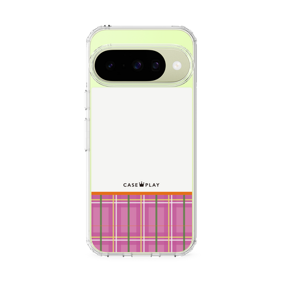 スリムプロテクションケース［ CASEPLAY Tartan Check - Pink ］