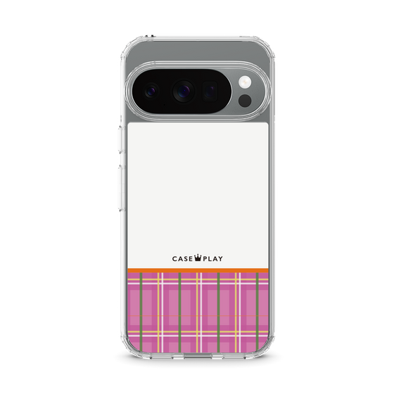 スリムプロテクションケース［ CASEPLAY Tartan Check - Pink ］
